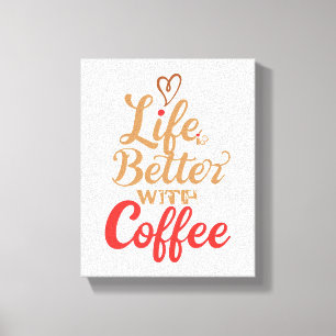 Lienzo Eslogan Humorístico de Cafeína Matutina