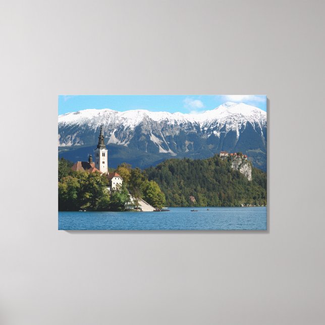 Lienzo Eslovenia, Bled, Lago Bled, Isla Bled, Bled 2 (Anverso)