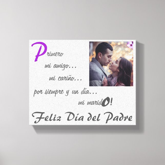 Lienzo Esp. de marido atrevido para siempre y día (Anverso)