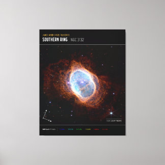 Lienzo Espacio nebuloso del anillo meridional Telescopio