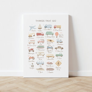 Lienzo Espacio para niños ABC Alphabet