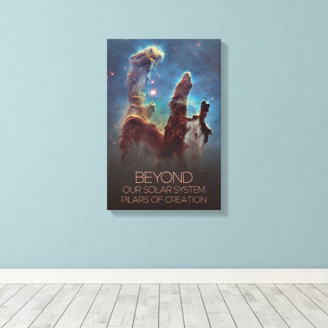 Lienzo Espacio Ultraterrestre, Galaxia, Vía Láctea, Pilar (Insitu (piso de madera))