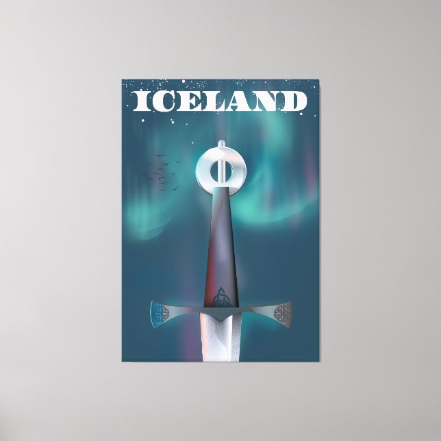 Lienzo Espada medieval islandesa (Anverso)