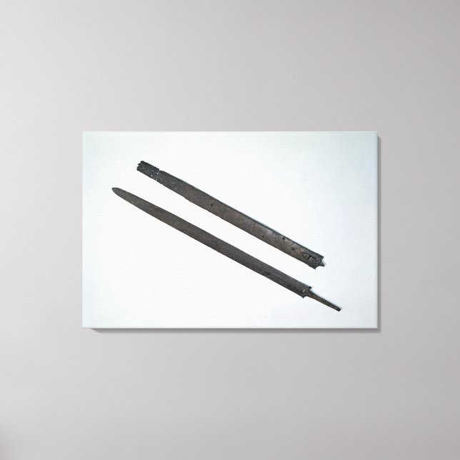 Lienzo Espada y vaina, de La Tene, Suiza (Anverso)