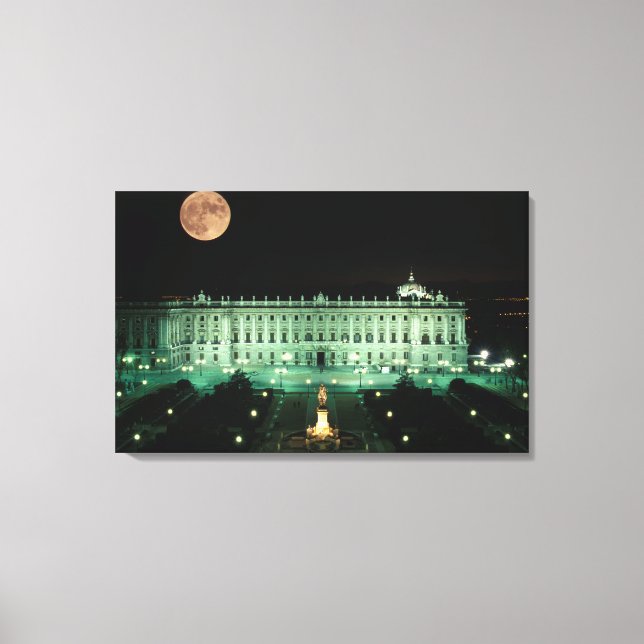 Lienzo España, Madrid, Palacio Real y Plaza de (Anverso)