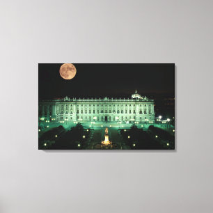 Lienzo España, Madrid, Palacio Real y Plaza de España