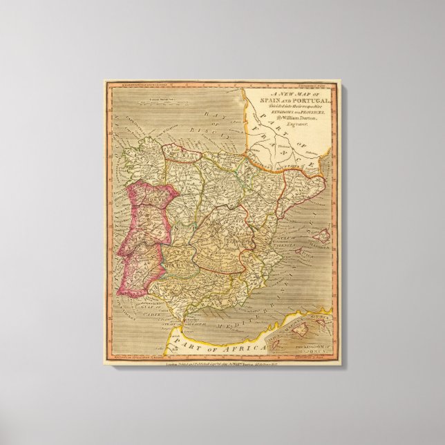 Lienzo España, Portugal (Anverso)