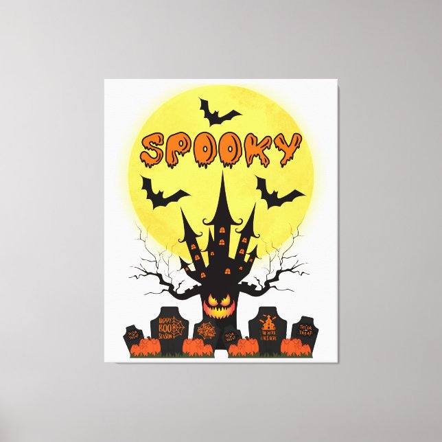 Lienzo Espectacular noche brillante Halloween Canvas Wall (Anverso)