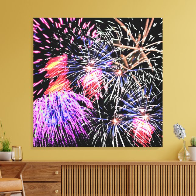 Lienzo Espectáculo de Fuegos Artificiales (Insitu (Sala de estar))