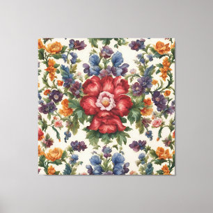 Lienzo Espectáculo floral brillante de verano en Italia