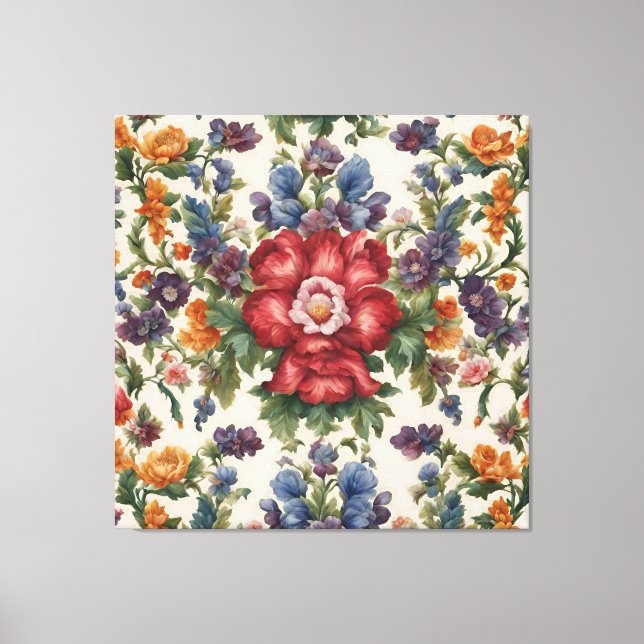 Lienzo Espectáculo floral brillante de verano en Italia (Anverso)