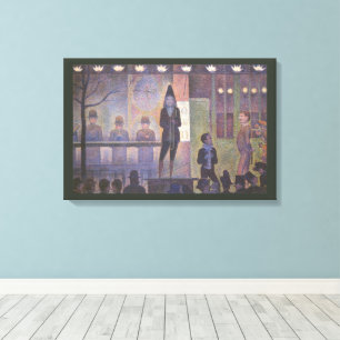 Lienzo Espectáculo Secundario de Circo de Georges Seurat,