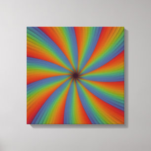 Lienzo Espectro en espiral – Espiral cromática radiante