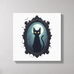 Lienzo Espejo de gato embrujado