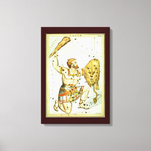 Lienzo Espejo de Urania, mapa celeste de astronomía vinta