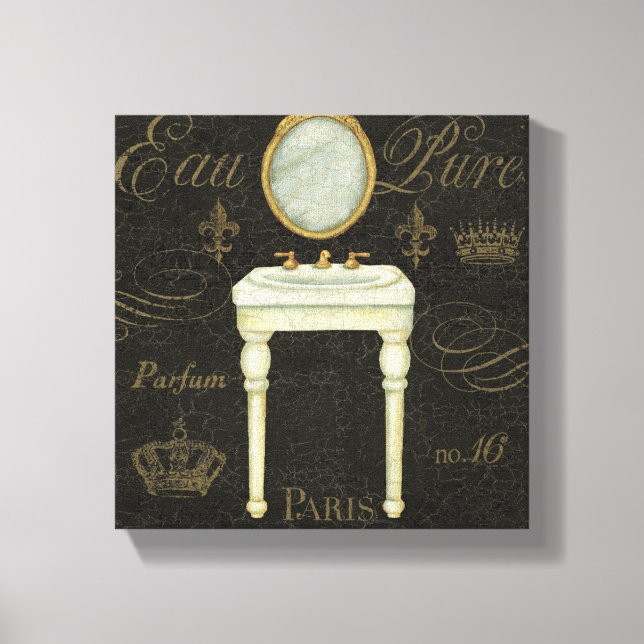 Lienzo Espejo vintage y rosado (Anverso)