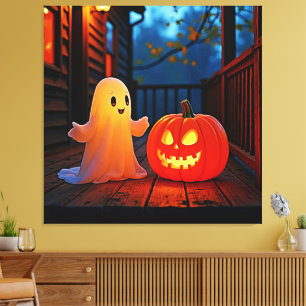 Lienzo Espeluznante diseño de brillo de Halloween