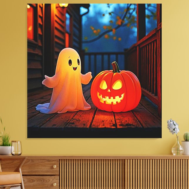 Lienzo Espeluznante diseño de brillo de Halloween (Insitu (Sala de estar))