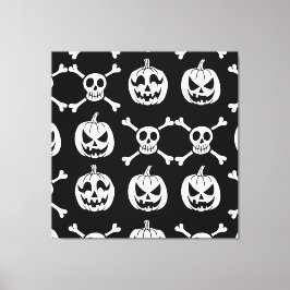 Lienzo Espeluznante patrón de Halloween