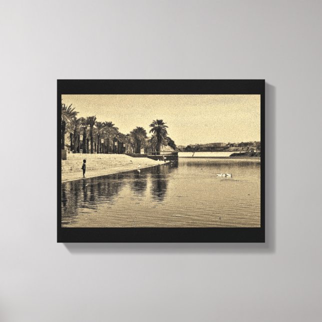 Lienzo Esperando (Anverso)