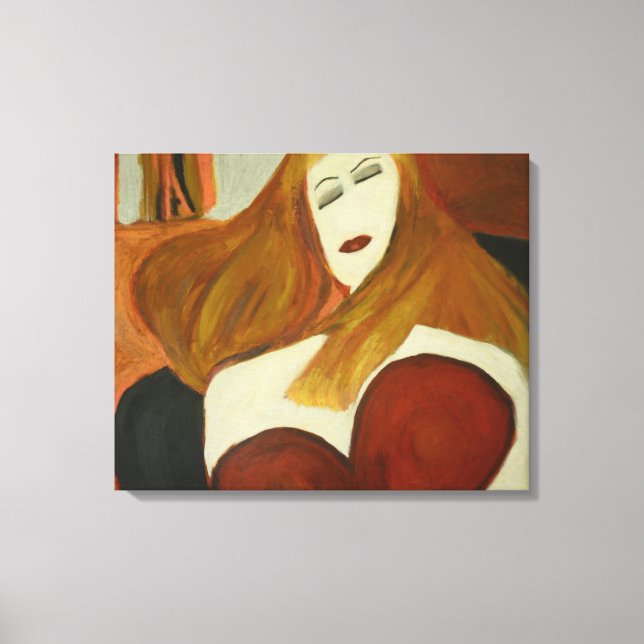 Lienzo Esperando (Anverso)