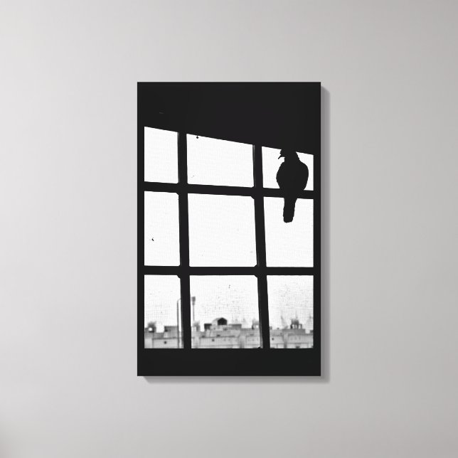 Lienzo Esperando al pichón (Anverso)