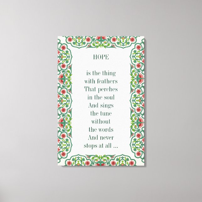 Lienzo ESPERANZA es lo que pasa con las plumas que se per (Anverso)