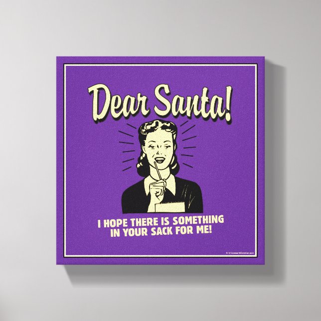 Lienzo Espero que haya algo en tu saco para mí (Anverso)