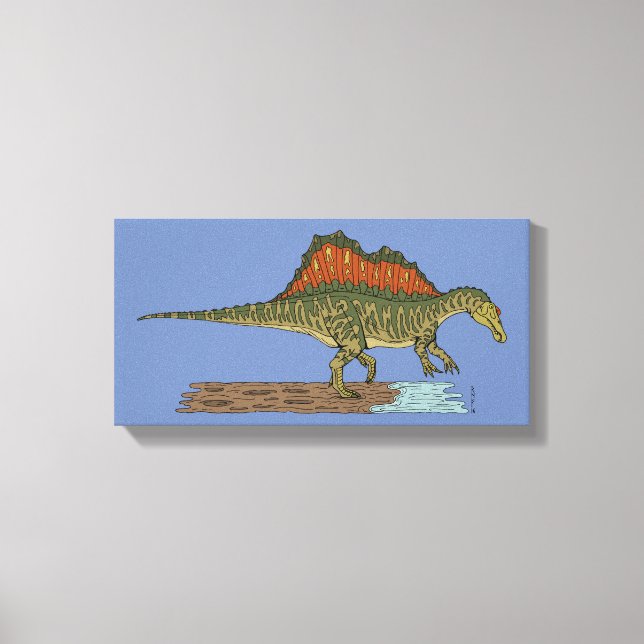 Lienzo Espinosaurio de Dinosaurio Cretácico (Anverso)