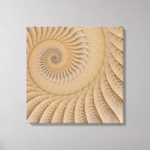 Lienzo Espiral abstracta de color bronceado Undertow