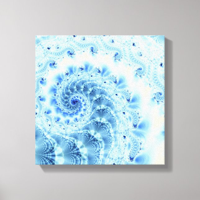 Lienzo espiral azul (Anverso)