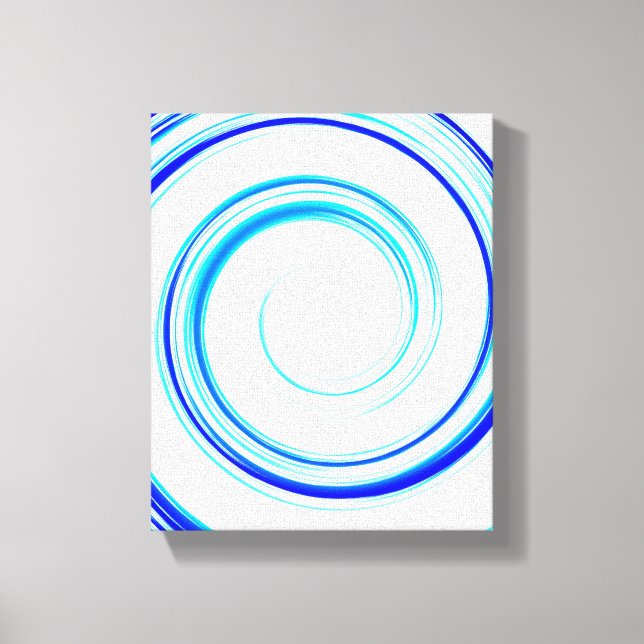 Lienzo Espiral azul (Anverso)