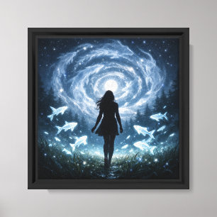 Lienzo Espiral Lunar de Espíritus Silenciosos