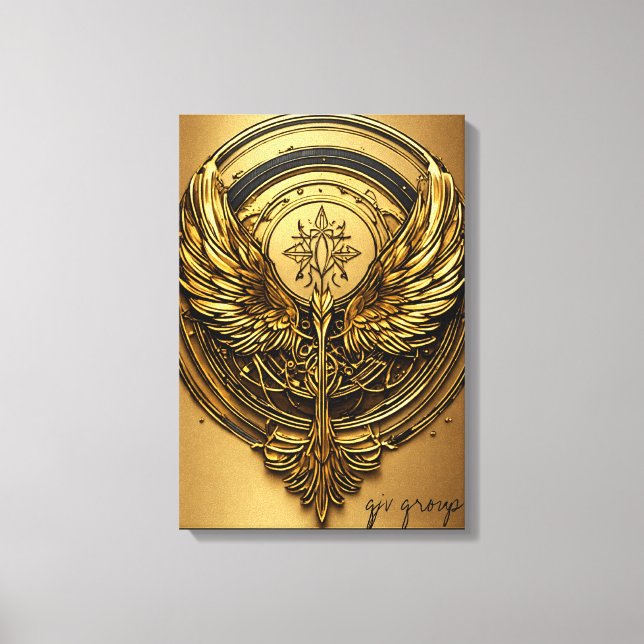 Lienzo "Espíritu de águila feroz - Camiseta audaz y majes (Anverso)