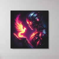 Espíritu de Fuego Fénix Robot Futurista Cibernétic