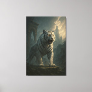 Lienzo Espíritu de Hielo Tigre Blanco – Guardián Místico
