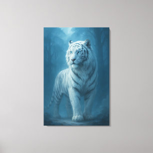 Lienzo Espíritu de Hielo Tigre Blanco – Guardián Místico 