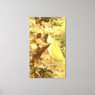 Lienzo Espíritu de primavera por Alphonse Mucha