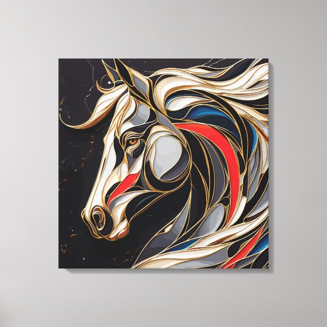 Lienzo Espíritu de Stallion colorido (Anverso)