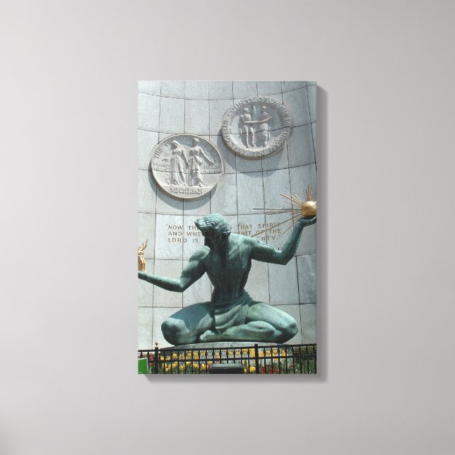 Lienzo Espíritu de tela envuelta de Detroit (Anverso)