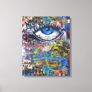 Lienzo Espíritu malvado del grafito azul