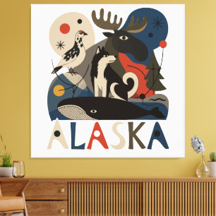 Lienzo Espíritu Salvaje de Alaska
