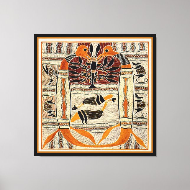 Lienzo Espíritus animales tribales maoríes (Anverso)