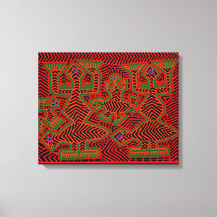 Lienzo Espíritus de chamanes indios Kuna