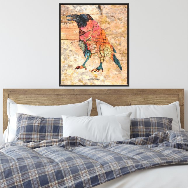 Lienzo Espíritus de la Montaña - Cuervo (Insitu(Dormitorio))