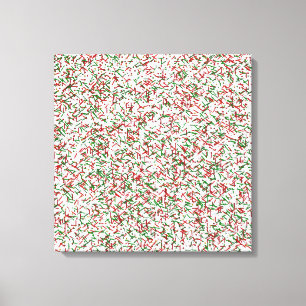 Lienzo Espoletas de caramelo con papel de tela PolkaDots,