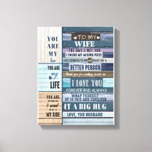 Lienzo Esposa Amante   A Mi Esposa Te Amo El Marido