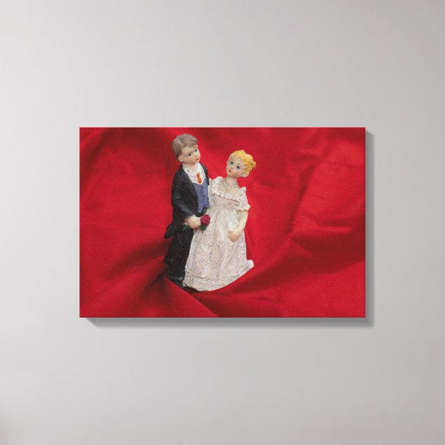 Lienzo Esposo y esposa (celebración del matrimonio en el  (Anverso)