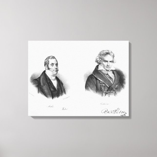 Lienzo Esprit Auber y Ludwig van Beethoven (Anverso)
