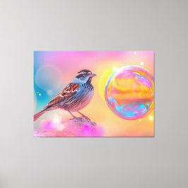 Lienzo Espuma colorida y burbuja arcoiris